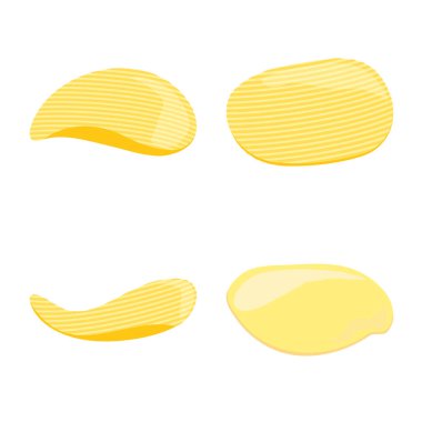 Atıştırmalık ve gevrek logo. Ağ için abur cubur ve patlamış mısır sembolü koleksiyonu.