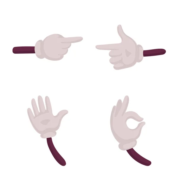 Vector design of gestures and animation sign. Collection of gestures and information stock symbol for web. — Stock Vector