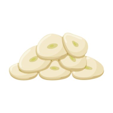Chopped garlic vector icon.Cartoon vector icon isolated on white background garlic chopped .