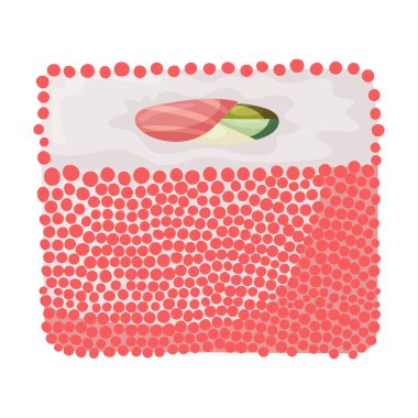 Sushi vector icon.Cartoon vector icon isolated on white background japanese food.