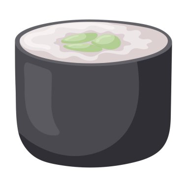Sushi vector icon.Cartoon vector icon isolated on white background japanese food.
