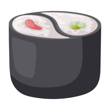 Sushi vector icon.Cartoon vector icon isolated on white background japanese food.