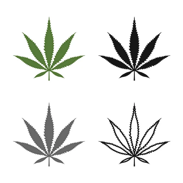 Geïsoleerd object van hennep en cannabis icoon. Grafiek van hennep en bladmateriaal symbool voor web. — Stockvector