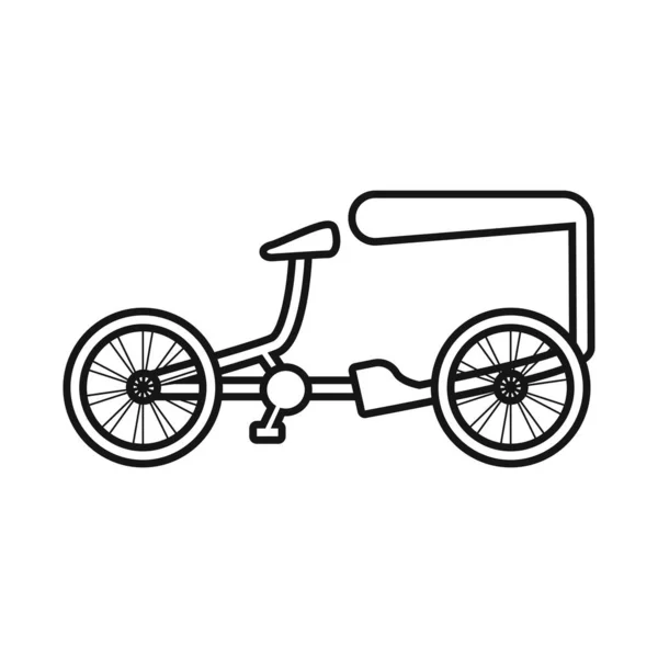 Illustrazione vettoriale di bicicletta e icona di trasporto. Raccolta di illustrazione vettoriale per bici e biciclette . — Vettoriale Stock