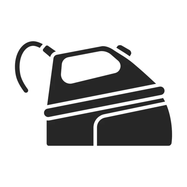 Plancha de vapor para vectores de ropa para el hogar Icono negro.Ilustración negra de electrodomésticos y plancha de vapor caliente . — Vector de stock
