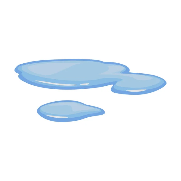 Icona vettoriale pozza d'acqua icon.Cartoon vettoriale isolato su sfondo bianco pozzanghera d'acqua . — Vettoriale Stock