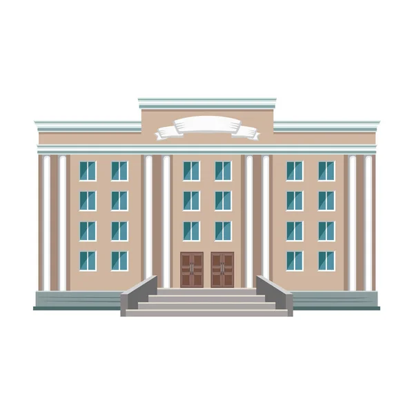Создание векторной иконы правительства. Иконка вектора карикатуры изолирована на белом фоне здания правительства  . — стоковый вектор