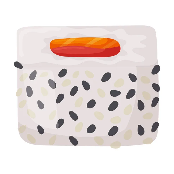 Ícone vetorial Sushi vetor icon.Cartoon isolado no fundo branco comida japonesa . — Vetor de Stock