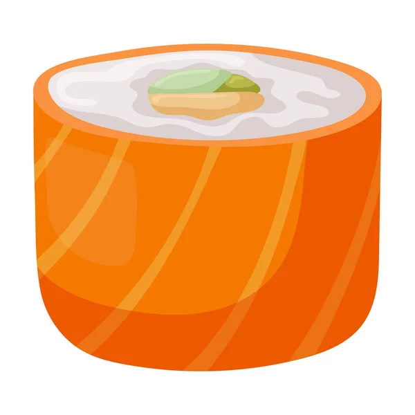 Sushi vector icon.Cartoon vector icon isolated on white background japanese food. — Wektor stockowy