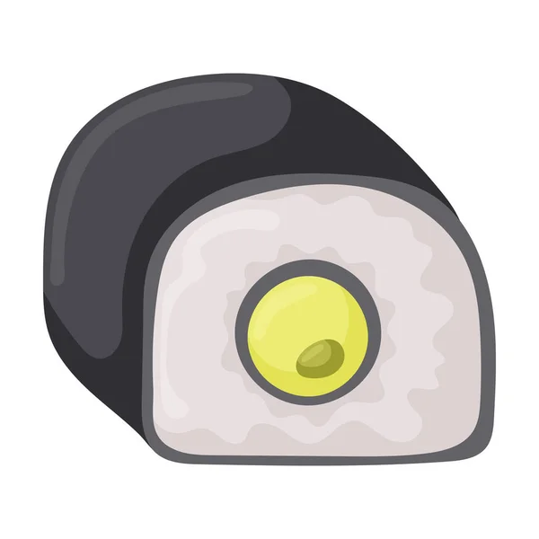 Sushi vettoriale icon.Cartoon icona vettoriale isolato su sfondo bianco cibo giapponese . — Vettoriale Stock