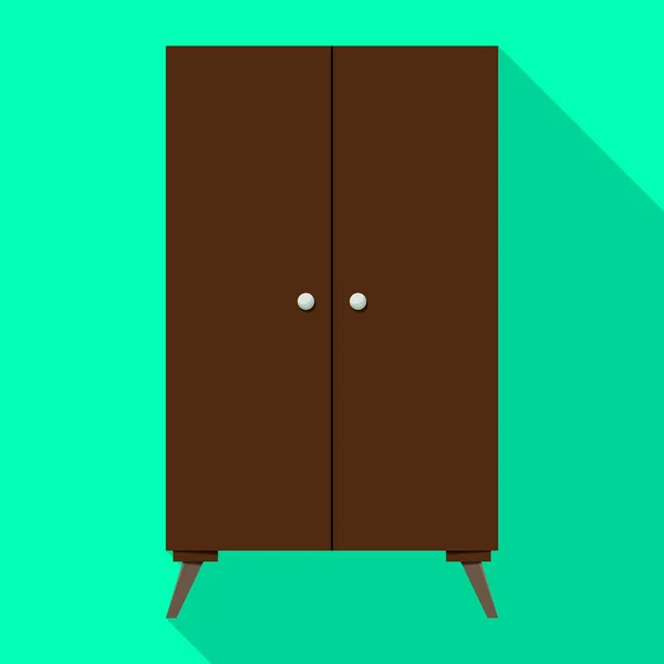 Cupboard vector icon.Flat vector icon isolated on white background cupboard . — 图库矢量图片