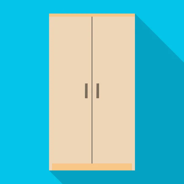 Closet vector icon.Flat vector icon isolated on white background closet . — Stok Vektör