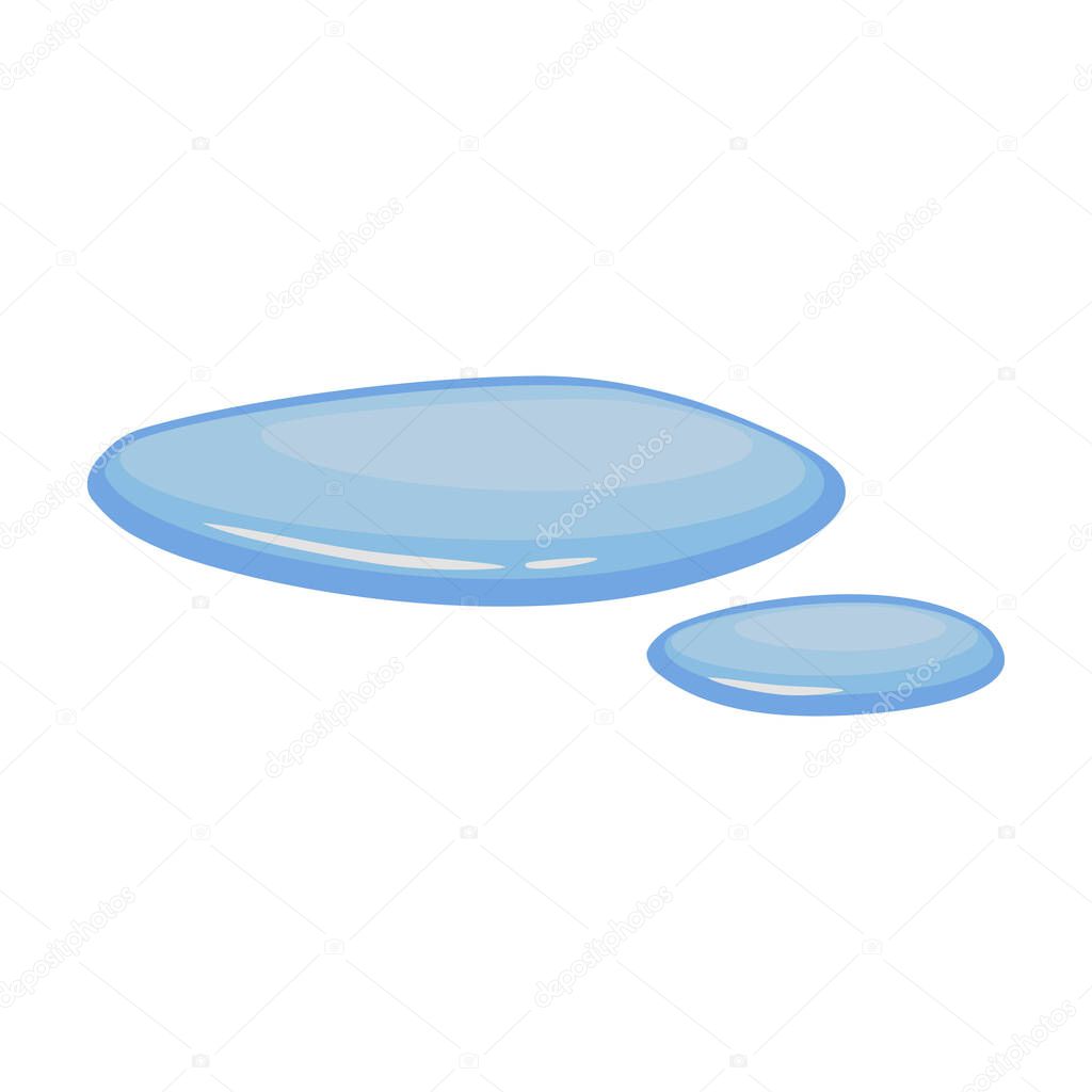 Water puddle vector icon.Cartoon vector logo isolated on white background water puddle.