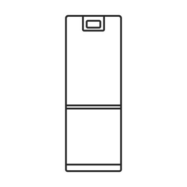 Kitchen refrigerator vector icon.Outline vector icon isolated on white background kitchen refrigerator.