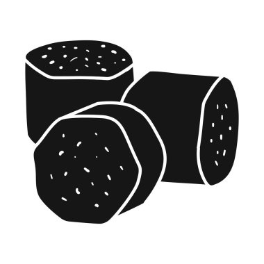 Küp ve baston işaretinin vektör tasarımı. Küp ve şeker stoku vektör illüstrasyonunun grafiği.