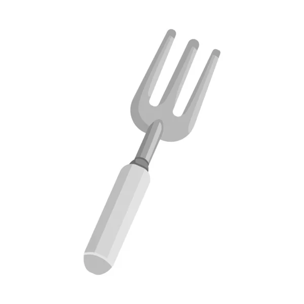 Vektor design av högaffel och gaffel symbol. Webb inslag av högaffel och jordbruksvektor ikon för lager. — Stock vektor