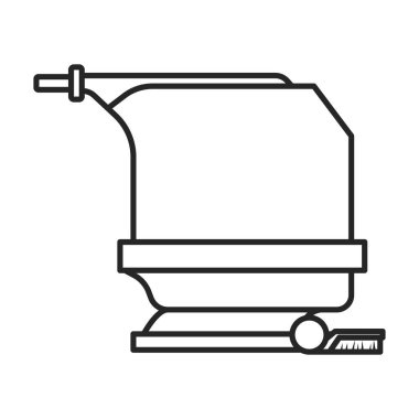 Vacuum cleaner vector icon.Outline vector icon isolated on white background vacuum cleaner .