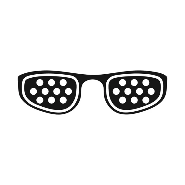 안경의 벡터 디자인 과 수정 아이콘. 안경 과 선글라스 주형 벡터 삽화. — 스톡 벡터