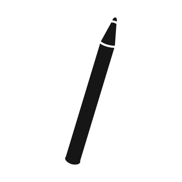 Isoliertes Objekt aus Eyeliner und Bleistift-Logo. Web-Element aus Eyeliner und Konturstock-Symbol für Web. — Stockvektor