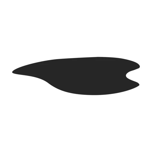 Wasserpfütze Vektor icon.Black Vektor Symbol isoliert auf weißem Hintergrund Wasserpfütze. — Stockvektor