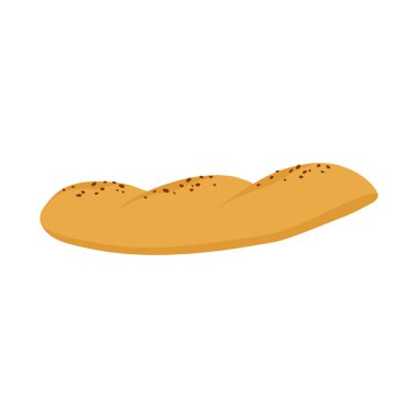 Vector illustration of loaf and bun sign. Collection of loaf and part vector icon for stock.