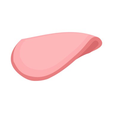 Dilim ve sosis ikonunun vektör tasarımı. Dilimin web ögesi ve stok için yeni vektör simgesi.