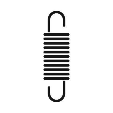 Bobin ve spiral sembolün vektör tasarımı. Stok için bobin ve emici vektör simgesi grafiği.