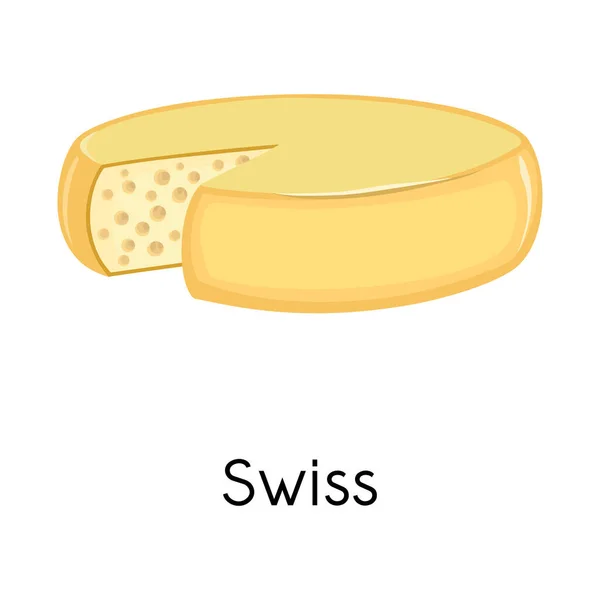 Vector design of chees and swiss symbol. Graphic of chees and block stock symbol for web. — Stock Vector