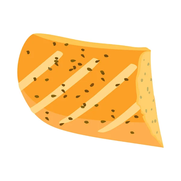 Conception vectorielle du pain et du symbole de sésame. Graphique de chignon et flapjacks stock symbole pour le web . — Image vectorielle