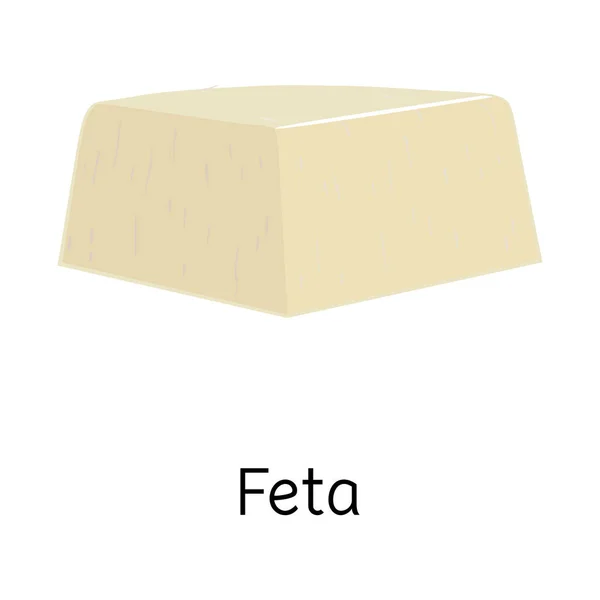 Vector design of cheese and feta logo. Graphic of cheese and piece stock symbol for web. — 스톡 벡터