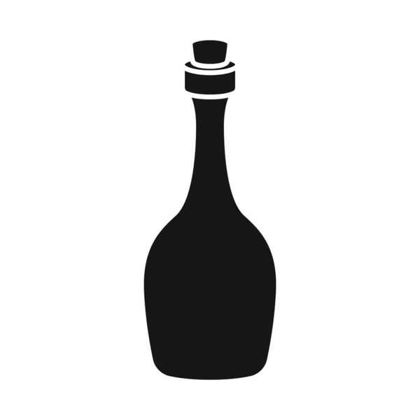 Vectorontwerp van rum en flessenbord. Web element van rum en stopper stock symbool voor web. — Stockvector
