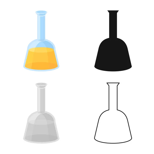 Objeto aislado de frasco e icono de laboratorio. Gráfico de frasco e icono de vector de prueba para stock . — Vector de stock
