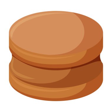 Dolgu vektör simgesinin delinmesi. Karikatür vektör simgesi beyaz arkaplanda izole edildi