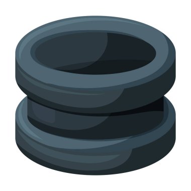 Dolgu vektör simgesinin delinmesi. Karikatür vektör simgesi beyaz arkaplanda izole edildi