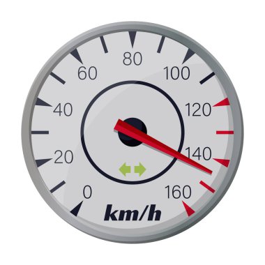 Hız göstergesi vektör simgesi. Çizgi film vektör simgesi beyaz arkaplan hız göstergesinde izole edildi .