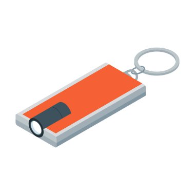 El feneri izometrik vektör simgesi. Çizgi film vektör simgesi beyaz arkaplan fenerinde izole edildi.