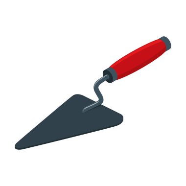 Trowel izometrik vektör simgesi. Çizgi film vektör simgesi beyaz arka plan malası üzerinde izole edildi .
