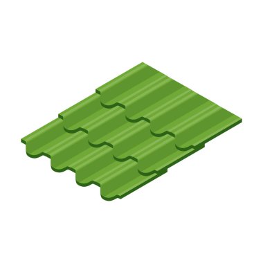 Çatı izometrik vektör simgesi için malzeme. Çizgi film vektör simgesi çatı için beyaz arkaplan malzemesi üzerinde izole edildi .