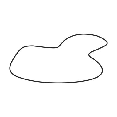 Su birikintisi vektör simgesi. Beyaz arkaplan su birikintisinde izole edilmiş taslak vektör simgesi..