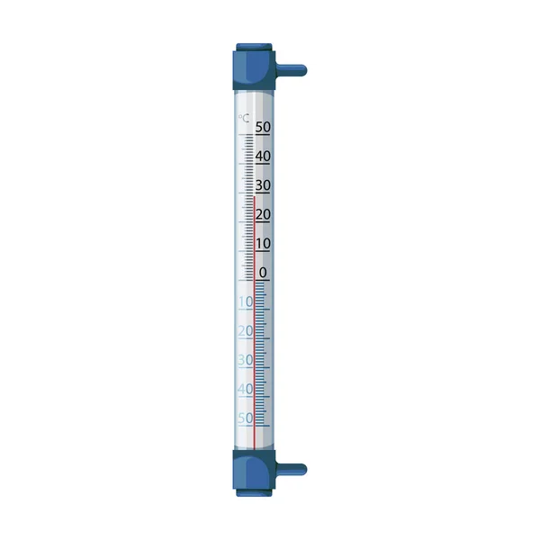Thermometer-Vektorsymbol. Cartoon-Vektorsymbol isoliert auf weißem Hintergrund Thermometer. — Stockvektor