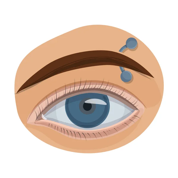 Augenbraue von Piercing Vektor icon.Cartoon Vektor icon isoliert auf weißem Hintergrund Augenbraue von Piercing . — Stockvektor