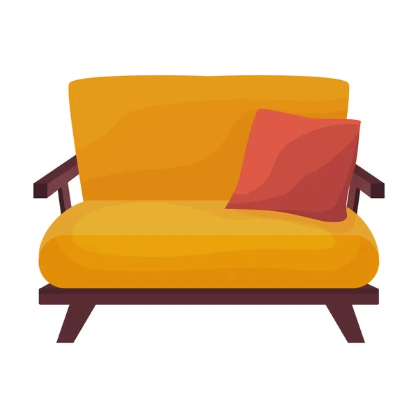 Sofa vector icon.Cartoon vector icon isolated on white background sofa . — Stock Vector