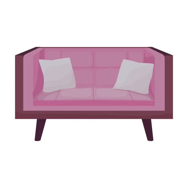 Sofa vector icon.Cartoon vector icon isolated on white background sofa . — Stock Vector