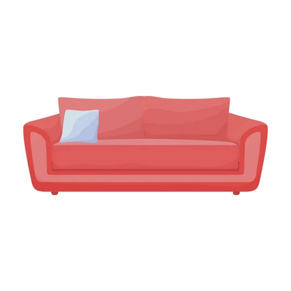 Sofa vector icon.Cartoon vector icon isolated on white background sofa . — Stock Vector