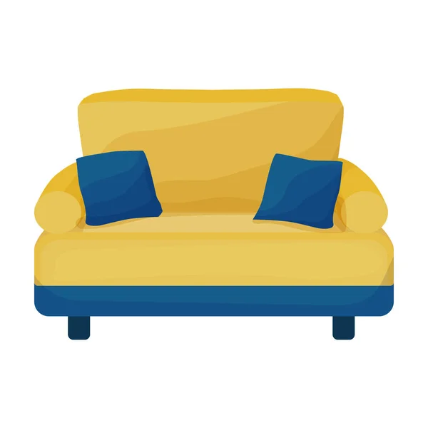 Sofa-Vektor-Symbol. Cartoon-Vektor-Symbol isoliert auf weißem Hintergrund Sofa . — Stockvektor