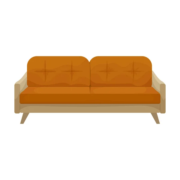 Sofa vektor ikon.Rajzfilm vektor ikon elszigetelt fehér háttér kanapé . — Stock Vector