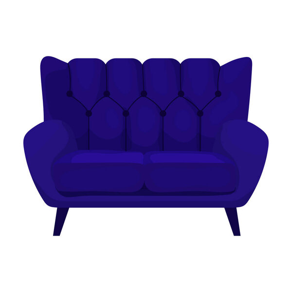 Sofa vector icon.Cartoon vector icon isolated on white background sofa .