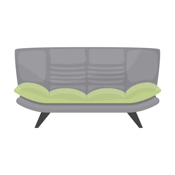 Sofa-Vektor-Symbol. Cartoon-Vektor-Symbol isoliert auf weißem Hintergrund Sofa . — Stockvektor