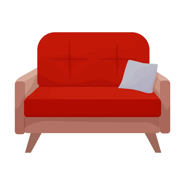 Sofa-Vektor-Symbol. Cartoon-Vektor-Symbol isoliert auf weißem Hintergrund Sofa . — Stockvektor