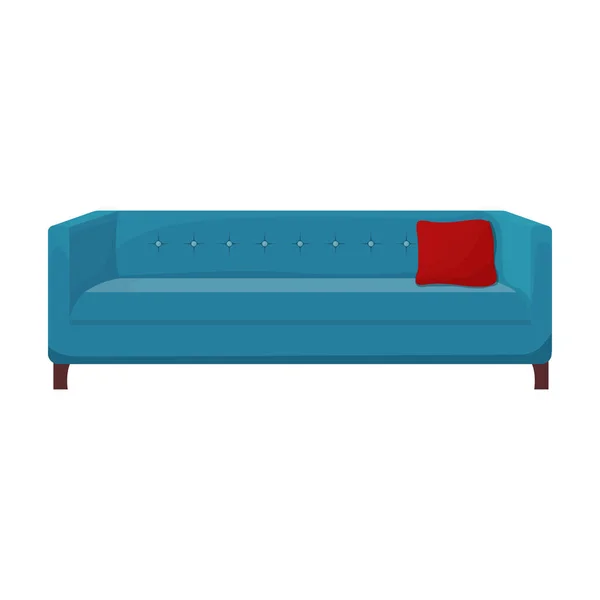 Icône vectorielle de canapé.Icône vectorielle de bande dessinée isolée sur le canapé de fond blanc  . — Image vectorielle